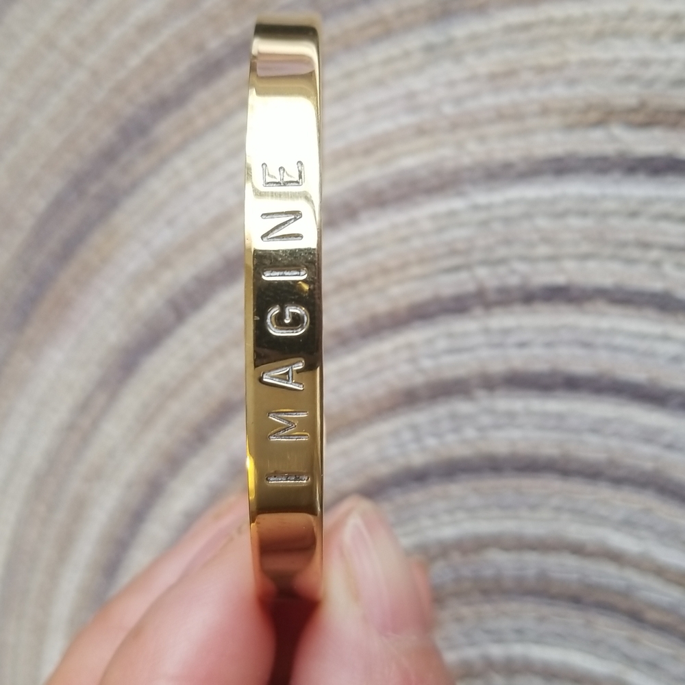 Imagine Cuff Brass Bracelet